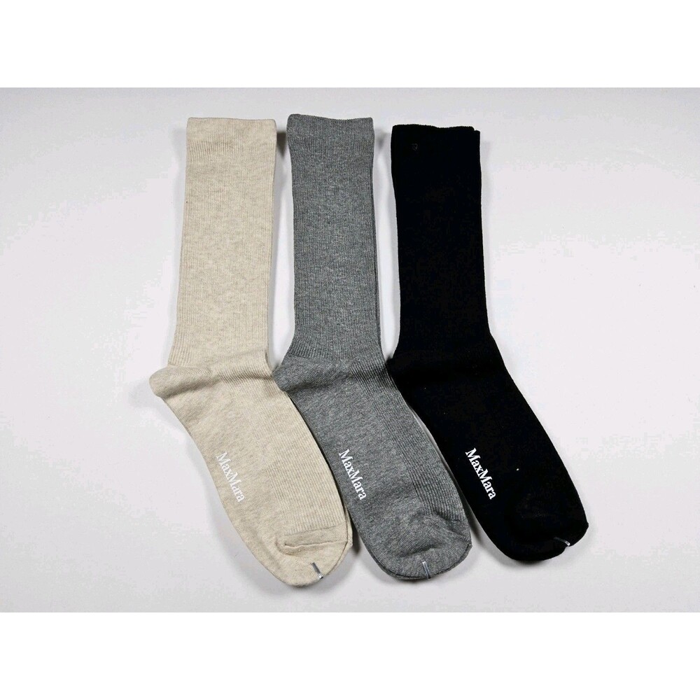 MaxMara Women's Lot Of 3 Pairs Calf Socks One Size